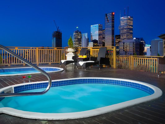 rooftop patio pool